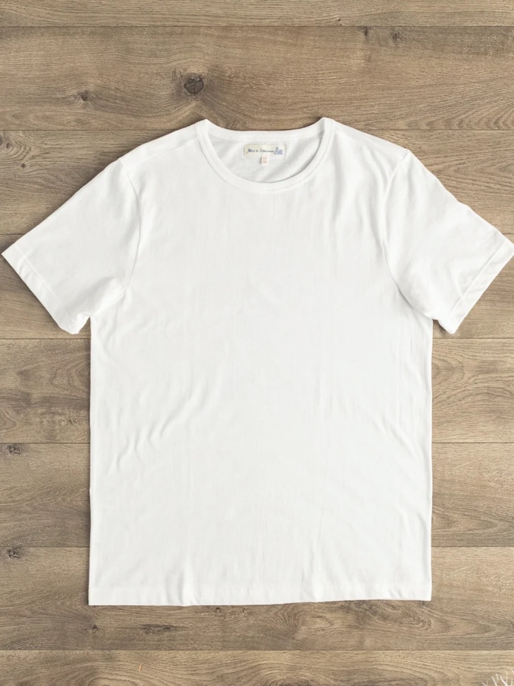Merz B. Schwanen 1950s Short Sleeve Tee in White 8 XXL